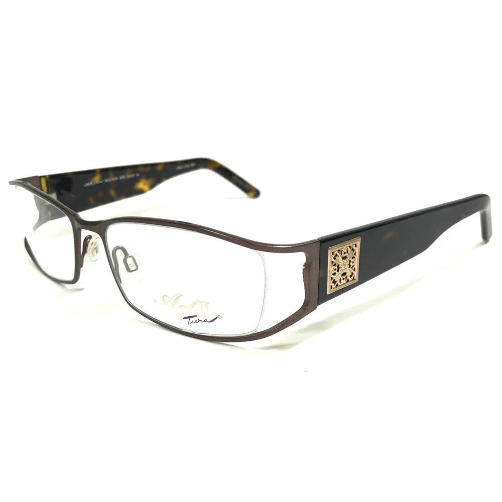 Tura Eyeglasses Frames MOD.A104 BRN Brown Rectangular Full Rim 53-16-130